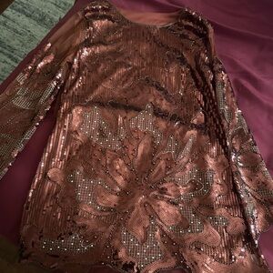 Anewsta brown Sequin dress